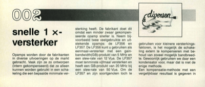 snelle 1x-versterker