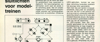 front- en sluitlichten voor modeltreinen
