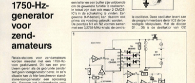 1750-Hz-generator voor zendamateurs