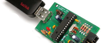 USB-stick aan de microcontroller