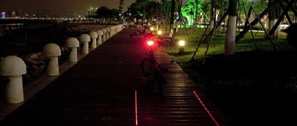 Veiliger fietsen met laserstrepen