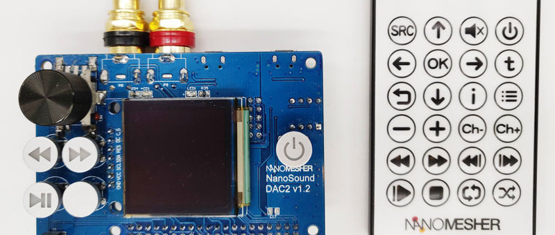 NanoSound DAC 2 Pro voor RPi met 1.5" Colour OLED