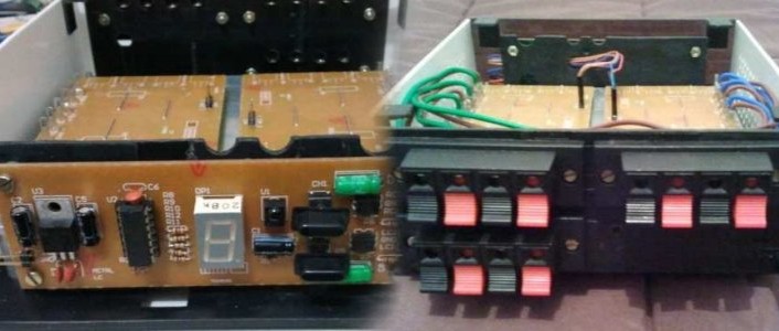 Bouw een elektronische switch-box voor luidsprekers (met afstandsbediening)