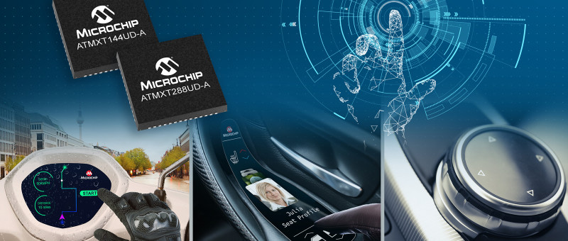 Microchip levert de kleinste automotive maXTouch controllers