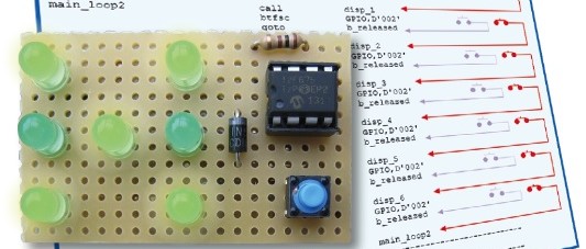 Snelcursus assembler (2) - Mini-ontwikkel-board en een elektronische dobbelsteen