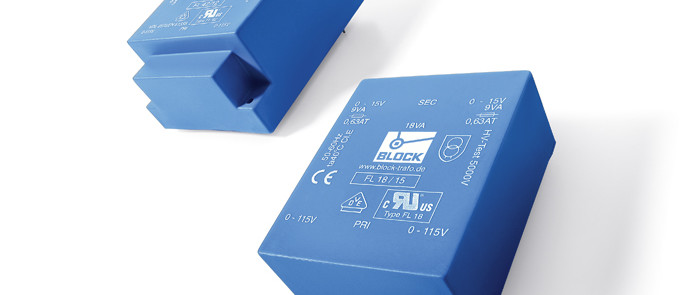 Laag profiel transformator stabiel op de PCB