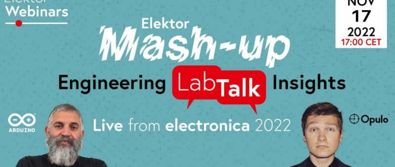 Elektor Mashup: Volg Elektor ingenieurs en Arduino Co-Founder David Cuartielles tijdens een Livestream (17 nov, 17:00 München)