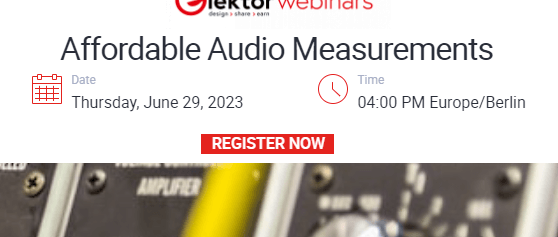 Webinar: Affordable Audio Measurements (29 juni)