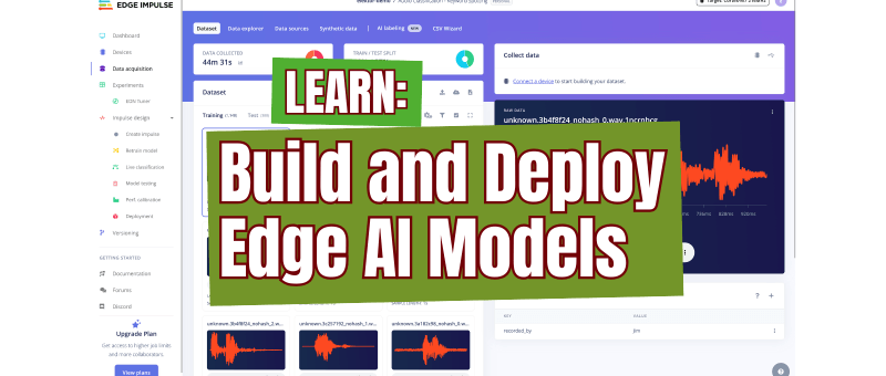 Maak kennis met Edge Impulse Studio: Eenvoudig Edge-AI modellen bouwen en implementeren