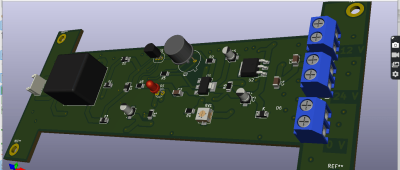 24V, 12V and 0V Power Supply System Using Kicad EDA