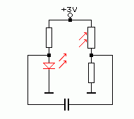 Blink in the dark, without transistors