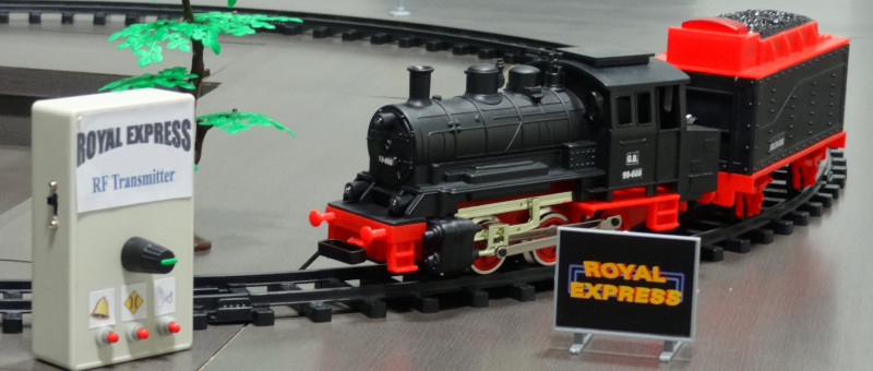 RFM12-Lib in operation: Remote control of toy train Royal Express [130160-I]