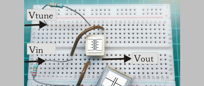 Voltage controlled passive Filter using a common mode choke