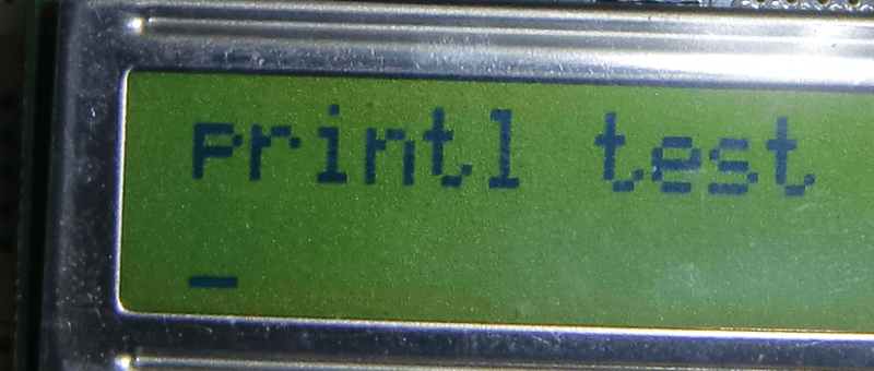Printl – high level LCD display driver