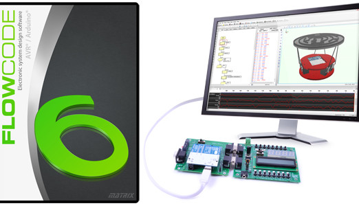 Mais de 50% de Desconto no Conjunto Flowcode 6 para AVR/Arduino mais E-blocks