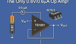 Low-voltage opamp runs on 0.8 V supply voltage