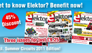 Nine pounds twenty-five buys the next three editions of Elektor