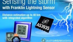 World’s First Lightning Sensor IC Detects Lightning up to 40 km Away