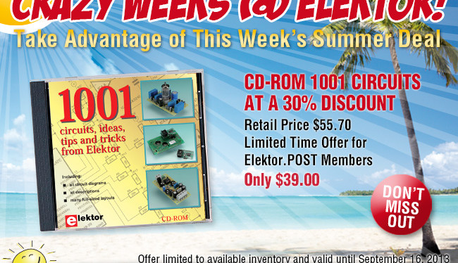Summer Deal: More than 1,000 Elektor Circuits on CD with a 30% Discount!