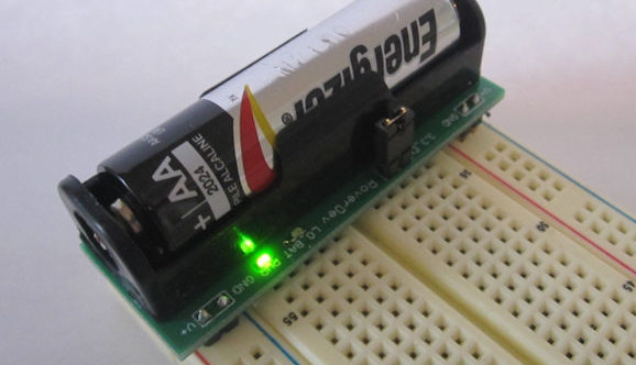 AA battery booster for breadboards