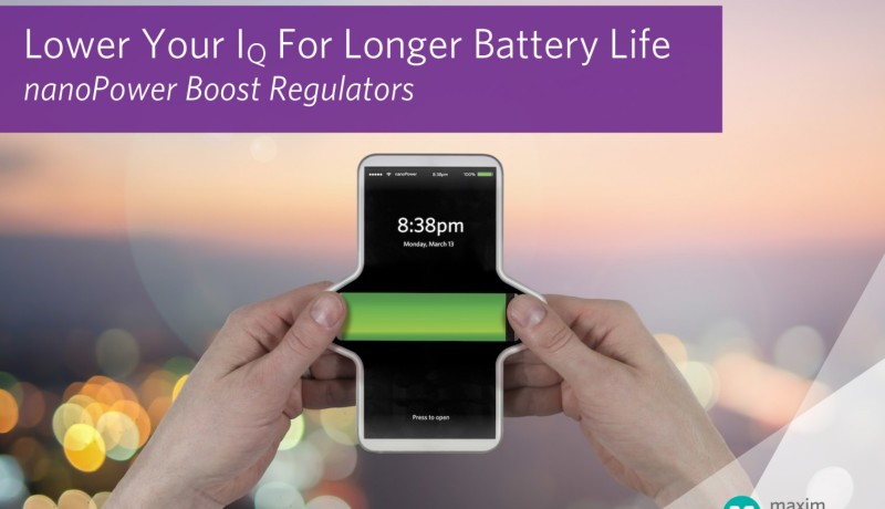 nanoPower boost regulator helps increase battery life