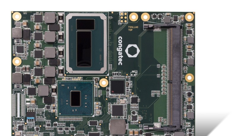 The GPU of the new SoC module provides 128 MB eDRAM. With 72 execution units it has three times more parallel execution power than the Skylake architecture without Iris graphics. 
