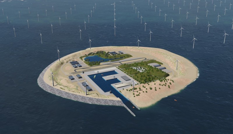 Artist’s impression of the artificial island. Courtesy: TenneT.