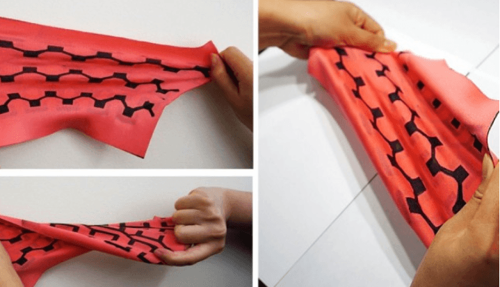 Stretchable battery made entirely out of fabric. Image: Seokheun Choi