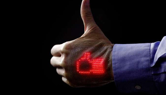 Thin, flexible and wearable display 