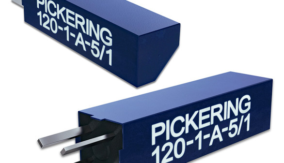 Vertical mount reed relay occupies tiny footprint