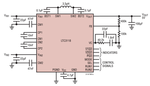 Dual Input Regulator Switches to Backup