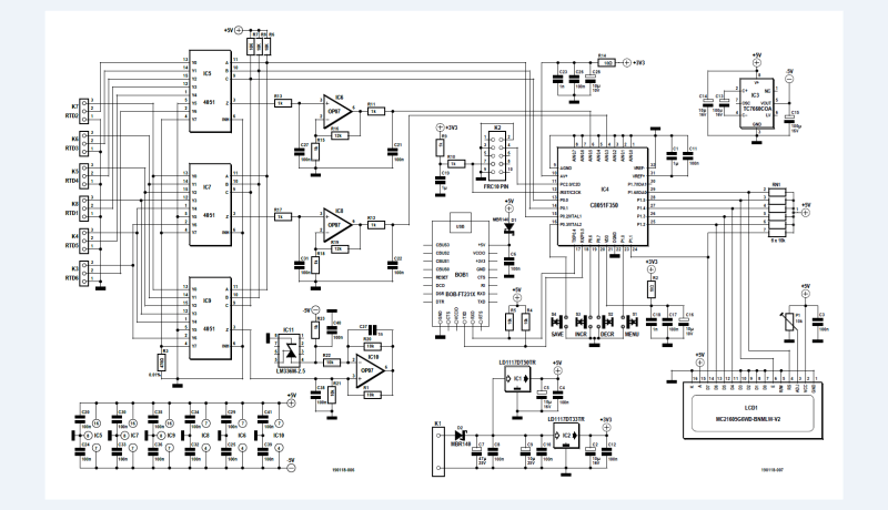 Circuit: Six-Channel Temperature Monitor and Logger