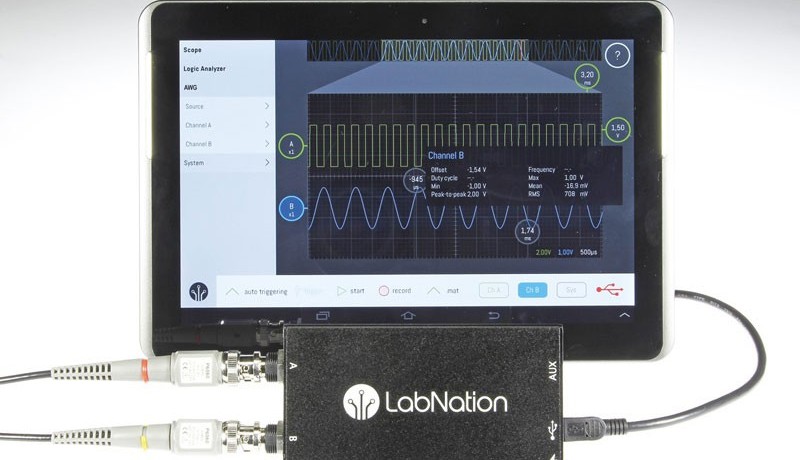 LabNation SmartScope: unique multi-platform USB oscilloscope