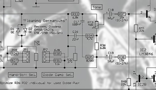 Build a guitar overdrive without opamps