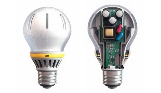 LED-Lampe mit Lichtleitern