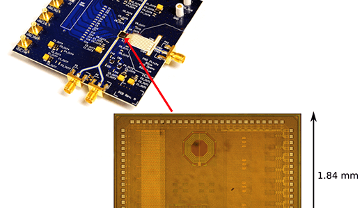 Prototyp des neuen integrierten 5G-Senders. Bild: Aalto University