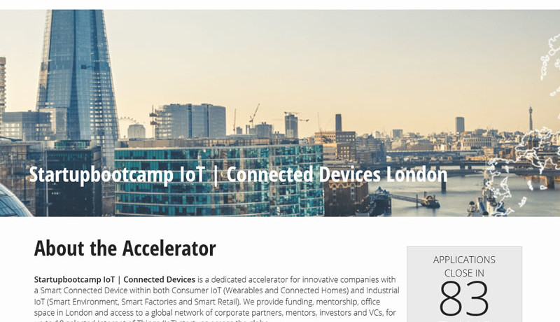 Internet of Things Accelerator-Programm für Startups