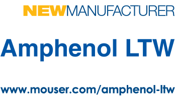 “Amphenol LTW is excited to extend its market reach through Mouser Electronics,” said Luc Kan, General Manager of Amphenol LTW. 