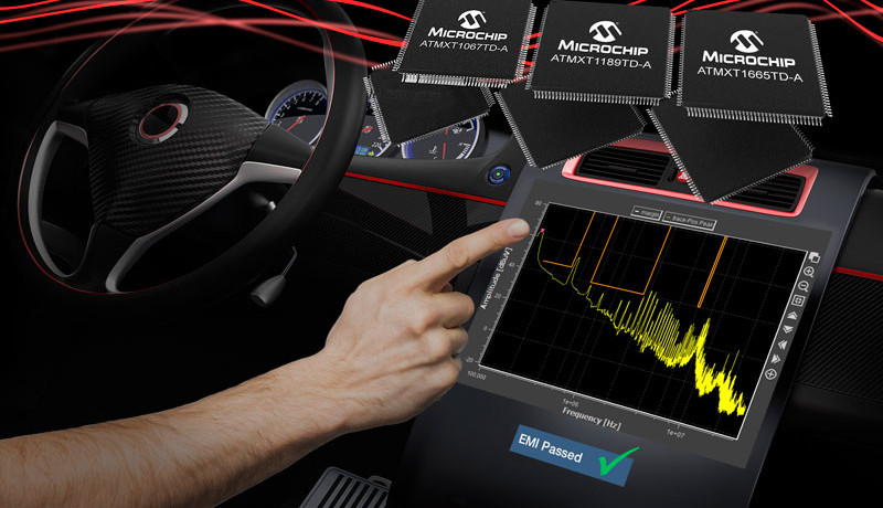 Neue kapazitive Touch-Controller ermöglichen eine  schnellere EMI-Qualifizierung von Automotive-Touchscreens