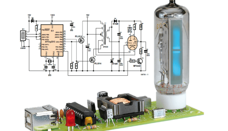 Schaltkreis: DIY CPU-Meter auf Röhrenbasis