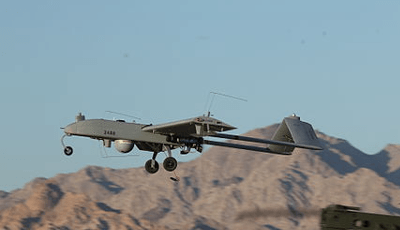 Start einer Drohne vom Speedbag Airfield in Kalifornien.