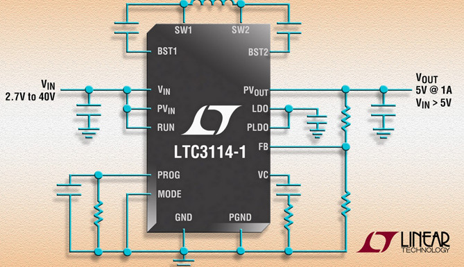 Convertisseur DC/DC abaisseur-élévateur synchrone 40V 