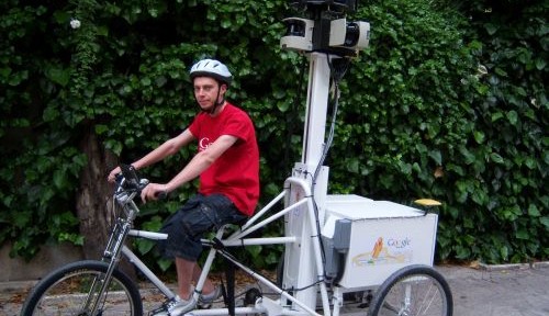Google dans Paris à vélo