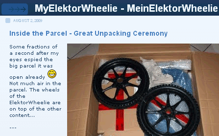 ElektorWheelie : l'assemblage du premier kit sur notre blog