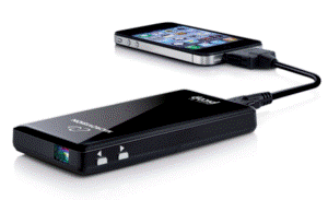 Miniprojecteur à laser pour iPhone et cie