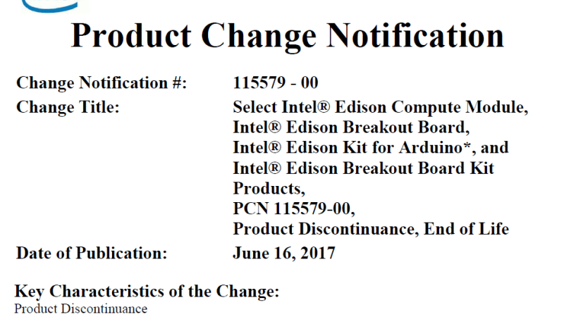 Ménage chez Intel : exit les Galileo, Edison, Joule et Recon Jet