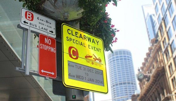Des panneaux ont été testés dans le centre-ville de Sydney.