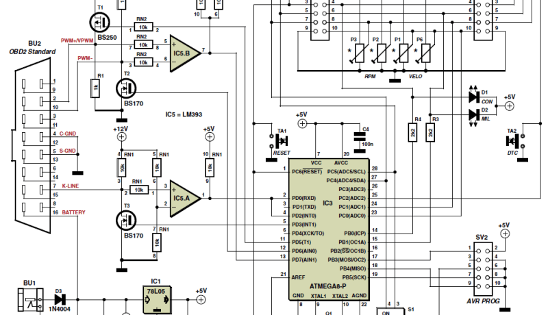 Circuit : simulateur OBD MiniSim