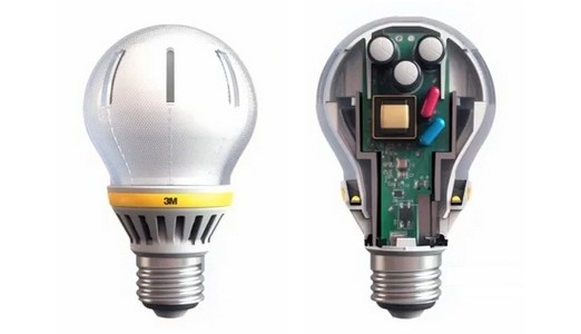 LED-lamp met lichtgeleiders