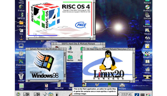 Screenshot van RISC OS4 door Richard Butler
 